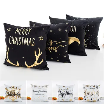

Christmas Printed Waist Car Seat Throw Pillow Cushion Pillowcase Sofa Xmas Home Textil