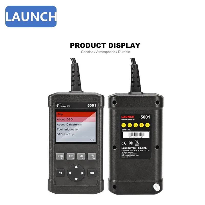 

Origional Launch CReader 5001 Code Reader Full OBDII/EOBD Diagnostic Functions Scan Tool