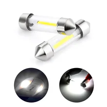 Lâmpada led para interior, 5 peças c5w 12v festoon 31mm 36mm 39mm 41mm c10w c5w luz automática de led smd 6000k branca c5w para estilizar o carro