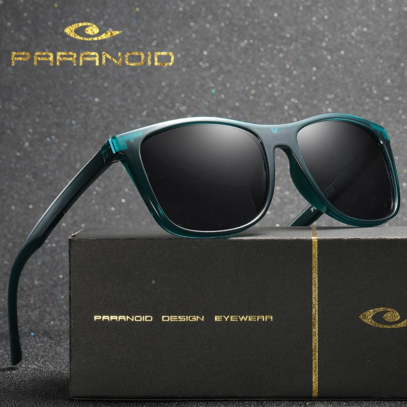 

PARANOID Brand Design Square Mirror Polarized Sunglasses Men Luxury Vintage Summer Male Sun Glasses For Men Driver Shades Oculos