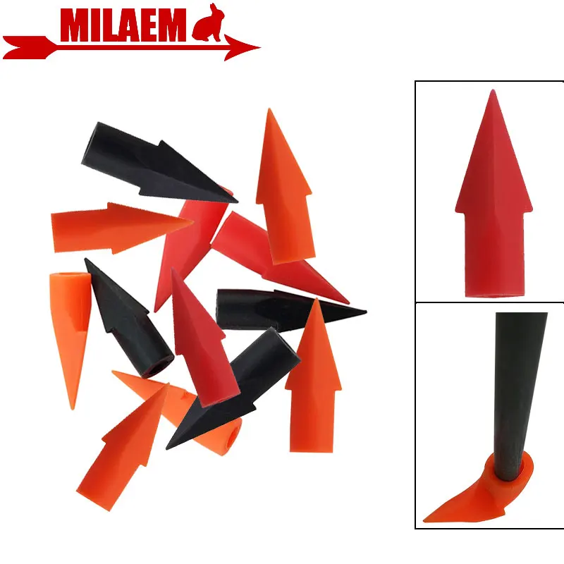 

24/50pcs Archery Rubber Arrowhead Soft Safety Broadheads Fit ID6.0/8.0mm Arrow Shaft Bow And Arrow Shooting Practice Accessoties