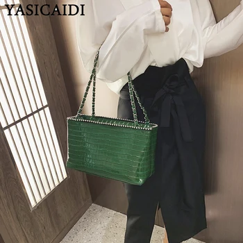 

YASICAIDI 2019 Portable Casual Tote Luxury Handbags Women Bags Designer Large Capacity Rivet PU Lady Shoulder Bag sac main femme