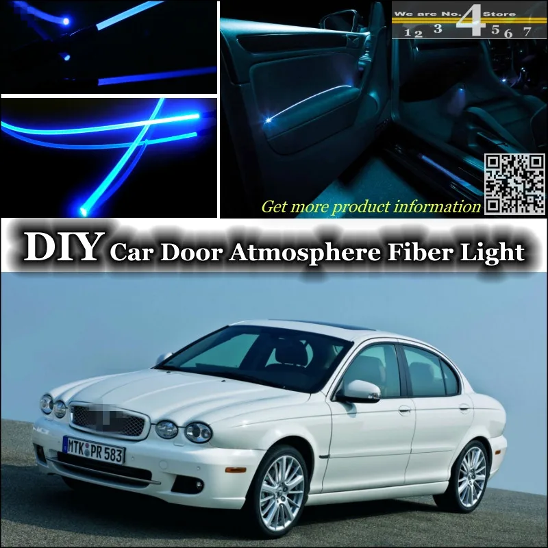 

interior Ambient Light Tuning Atmosphere Fiber Optic Band Lights For Jaguar X-Type X Type Inside Door Panel illumination Tuning