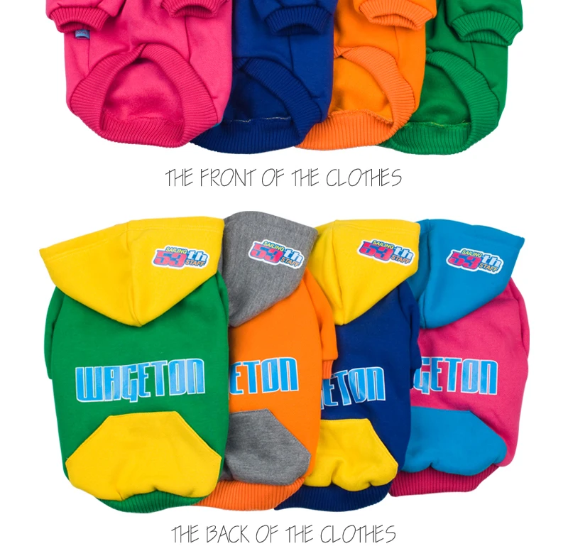 5 dog hoodie red blue 