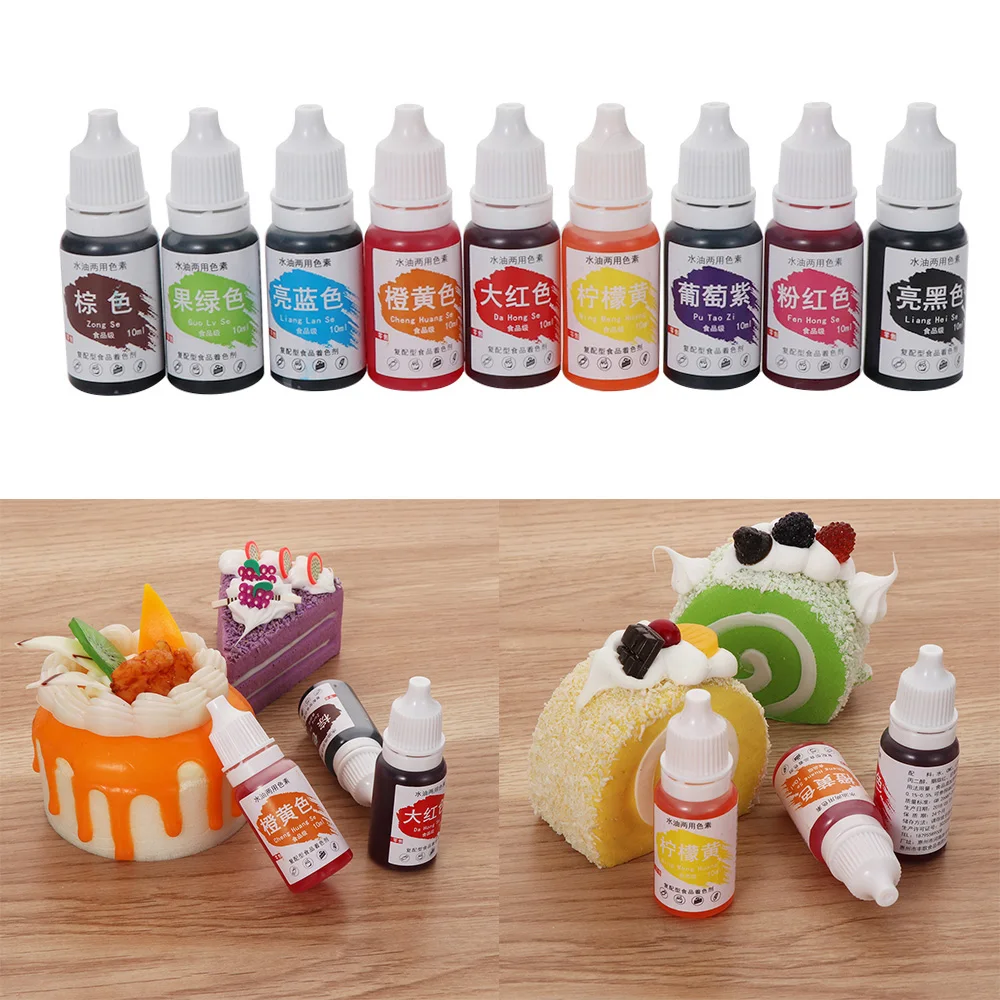 

1PC 10ML Ice Cream Cake Food Coloring Ingredients Cake Fondant Baking Cake Edible Color Pigment Baking Pastry Decor Tools