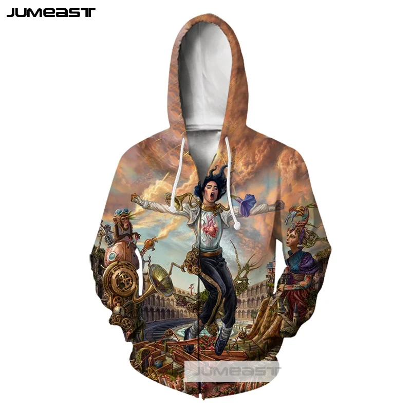 

Jumeast Brand 3D Printed Clothes Dancing King Men/Women Zipper Hoodie Michael Jackson Fashion Long Sleeve Jacket Sport Pullover