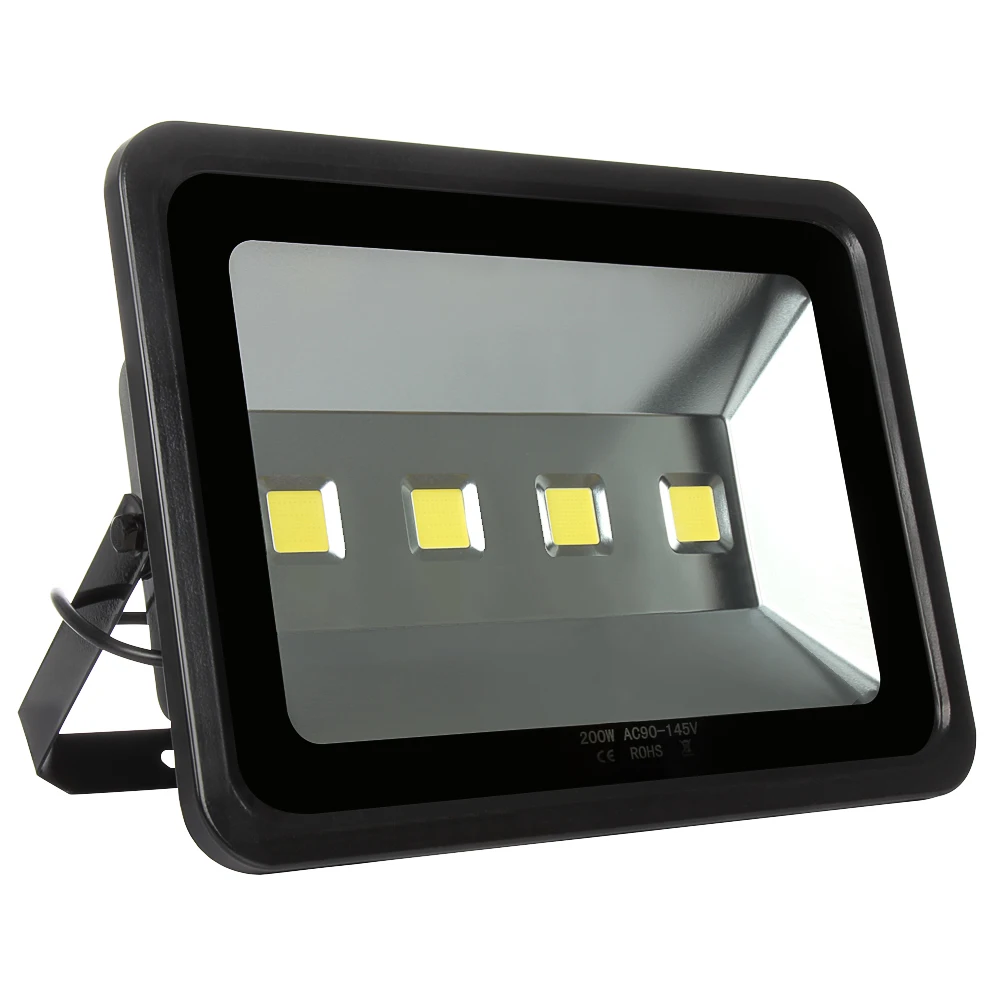 1pcs Black Shell Led Spotlight 200W Outdoor lighting Floodlight AC85