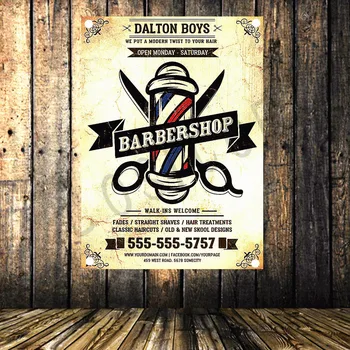 

Vintage Barber Shop Poster Senior Art Waterproof Cloth Painting Large Flag Banner Tapestry Wall Stickers Mural Wall Decoration
