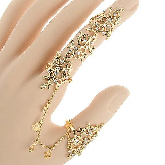 

Blucome Copper Big Zirconia Rings For Women Party Anniversary Jewelry Double Ring Tree Brand Copper Aneis Mujer Women's Anillos
