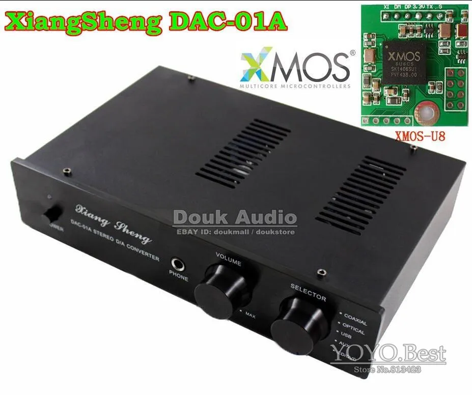 

XiangSheng DAC-01A XMOS-U8 USB DAC Vacuum Tube Audio HiFi Headphone Amplifier Finished Product 110~240V