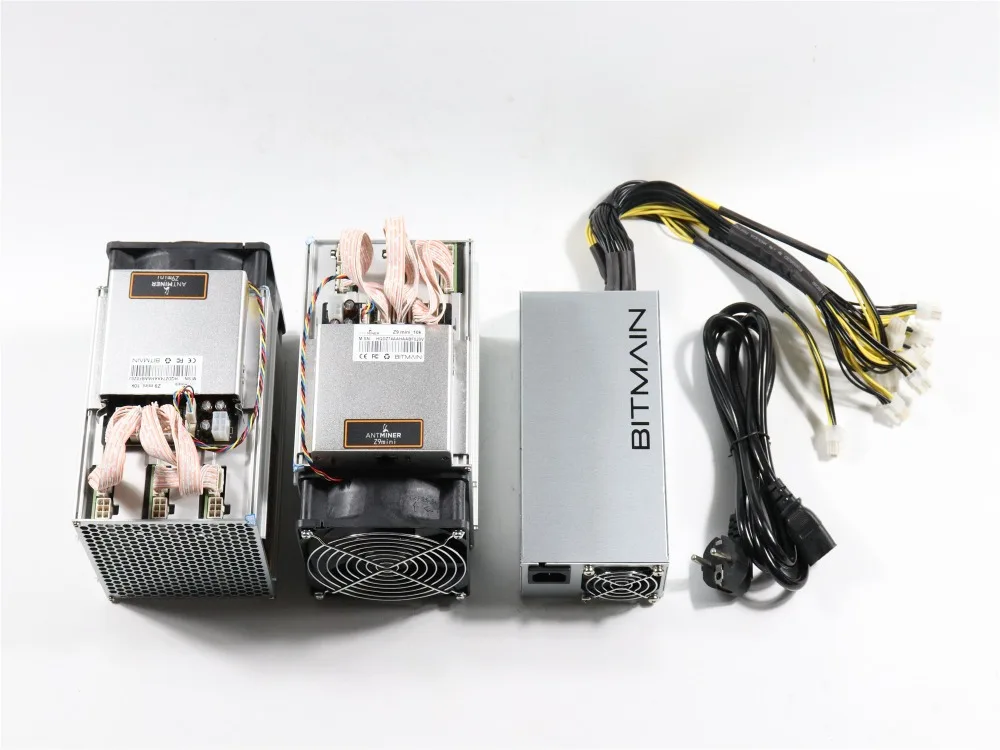 2 шт б/у Antminer Z9 Mini 10k Sol/s 300W с 1pc BITMAIN APW3 1600W PSU Asic Equihash Miner Mine ZEN ZEC BTG