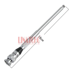 Металлическая телескопическая 400-470 МГц портативная uhf радио антенна, двухсторонняя радио антенна bnc разъем