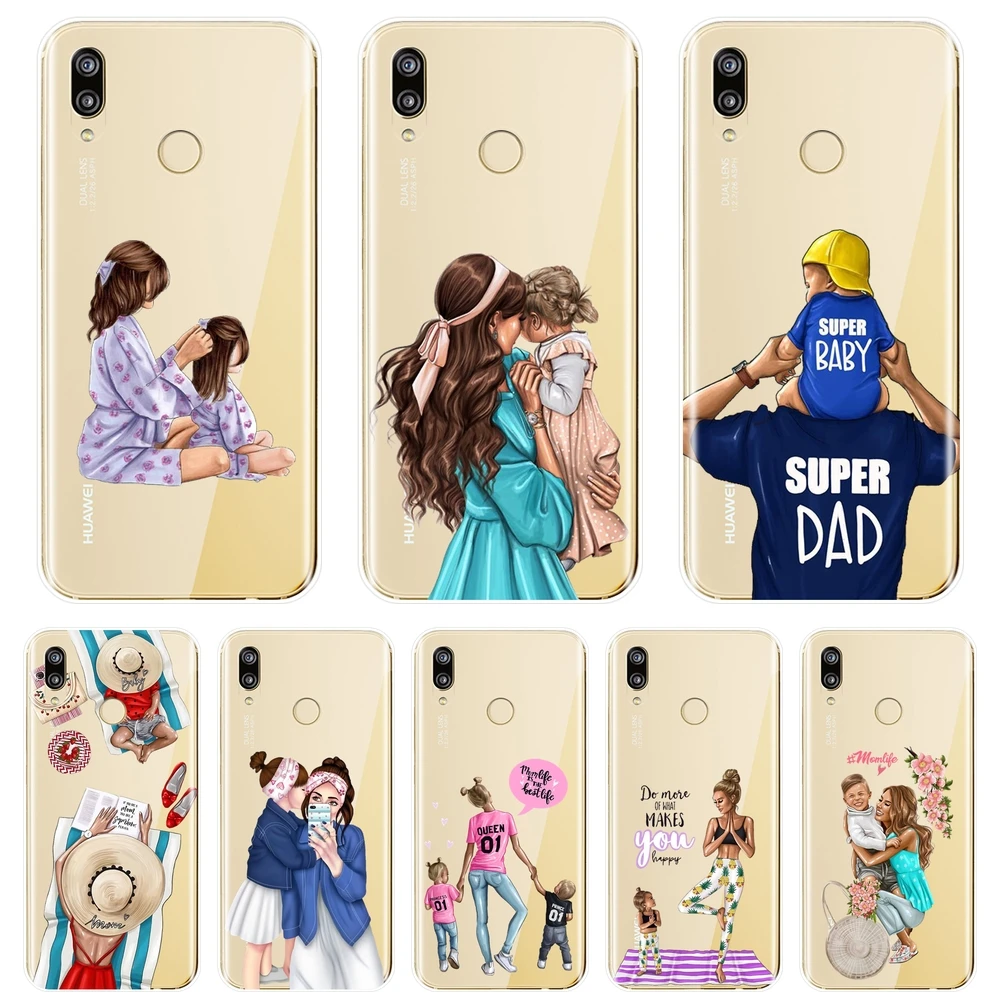 

Mom Baby Girl Phone Case For Huawei P7 P8 P9 Lite Mini 2017 Silicone Soft Back Cover For Huawei P9 P10 P20 Lite Pro Plus P Smart