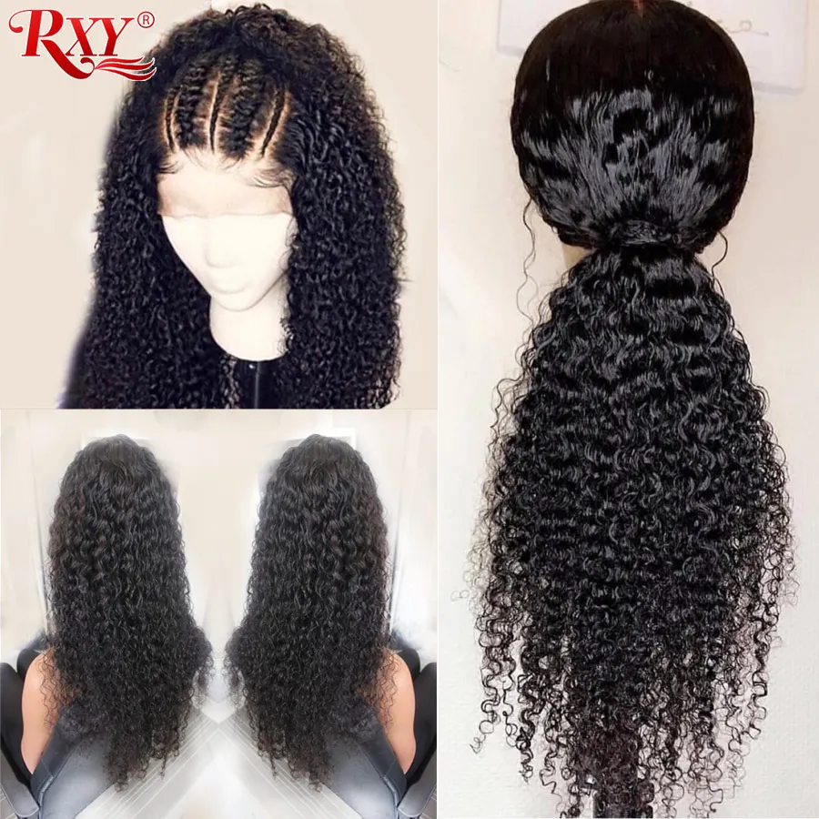 Бесклеевая волна воды предварительно сорвал полный шнурок человеческих волос парики для черных женщин бразильских человеческих волос парик с волосами младенца remy