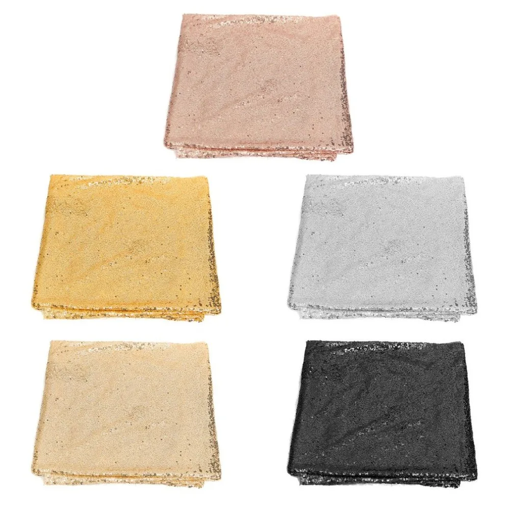 

round tablecloth cover Glitter Sequin Tablecloth Easy To Clean Sequin Table Cloth for Wedding Party Festival Home Decoration