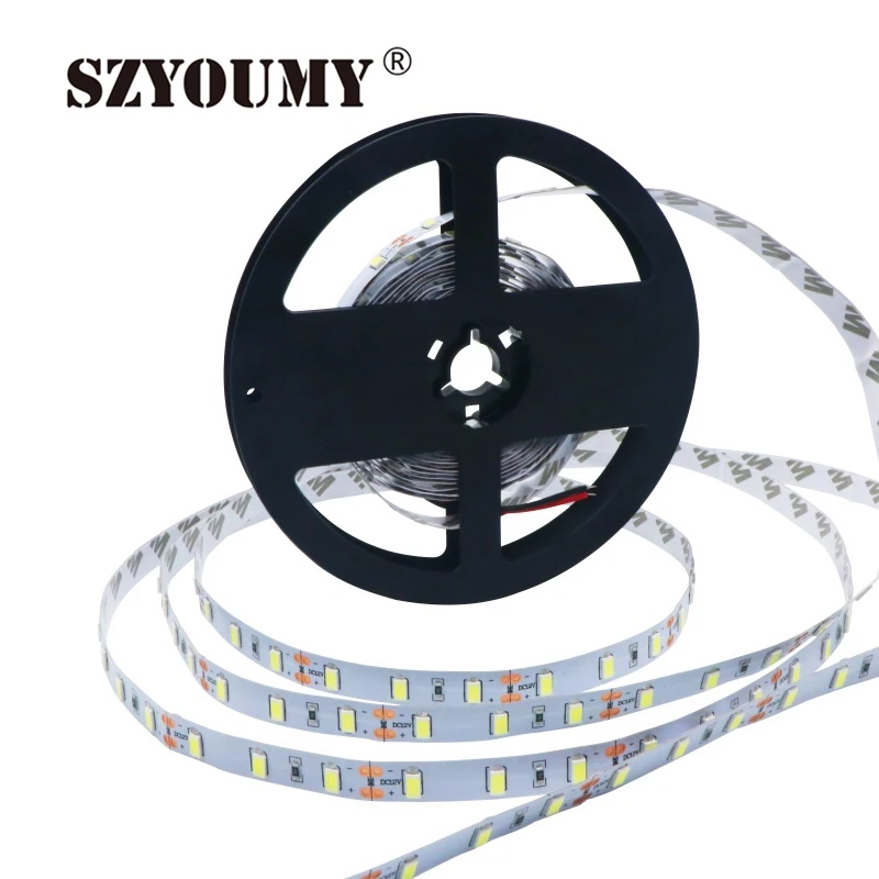 SZYOUMY 5 м Светодиодные ленты 5630 SMD-Водонепроницаемый 300 светодиодный s Яркий, чем 5050 DC 12 В холодной/ теплый белый/синий/красный/зеленый