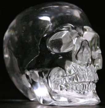

WBY---412++++ Quartz Rock Carved Crystal Skull ,Realistic,Healing