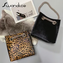 Cow Hair Leather Handbags And Get Free Shipping On Aliexpress 100 Real Cowhide Genuine Leather Horse Hair Fur Leopard Chain Handbags Crossbody Messenger Shoulder Tote