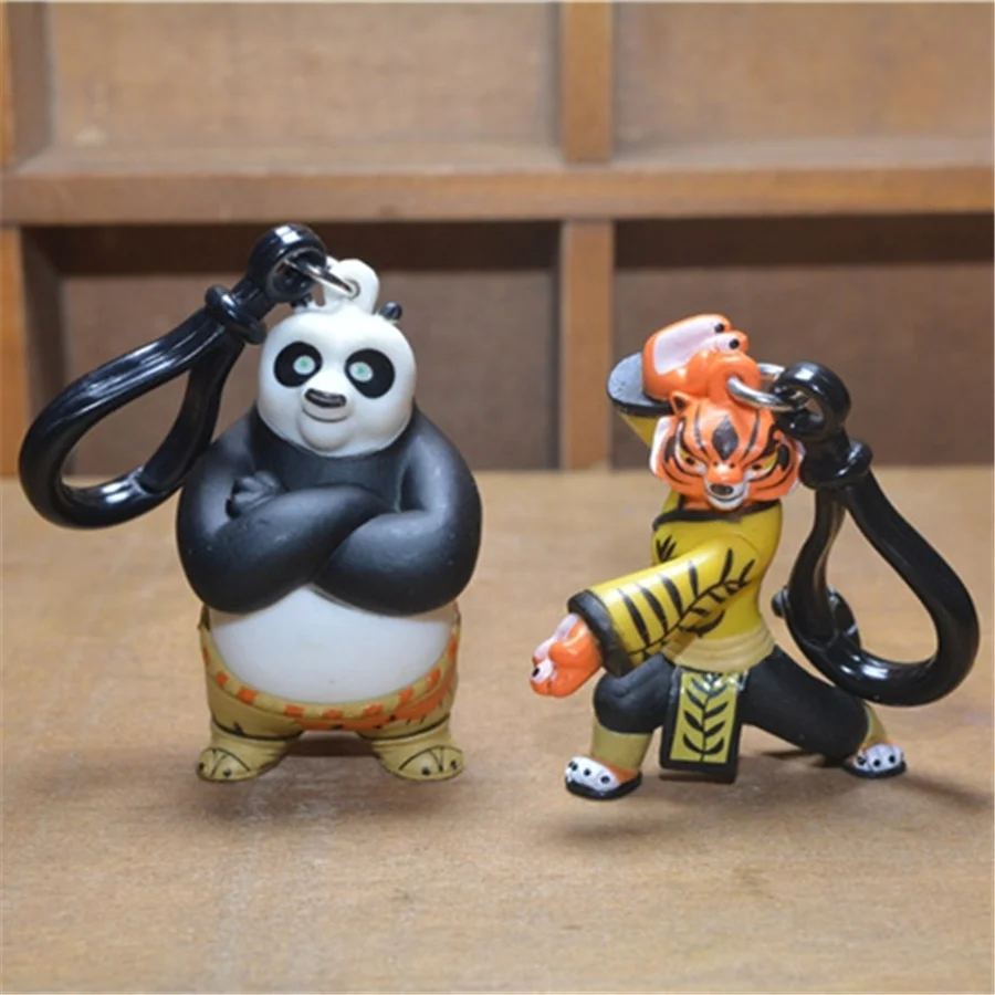 2 шт./лот 4.5 см кунг фу Панда 3 Panda Po и тигрица Кукла фигурку детские игрушки кулон