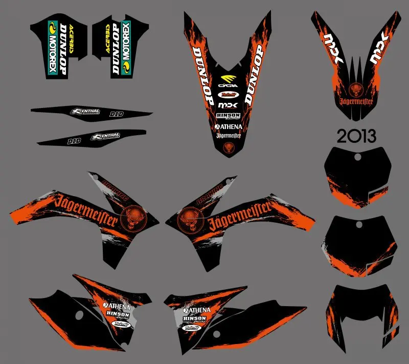 Графические наклейки для мотоцикла KTM EXC 125 200 250 300 350 450 500 2012 XC 2013 Motocross графические
