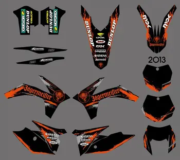

Motorcycle Graphics Decals Stickers For KTM EXC 125 200 250 300 350 450 500 2012 2013 XC 2011 Motocross Graphic Decal Sticker