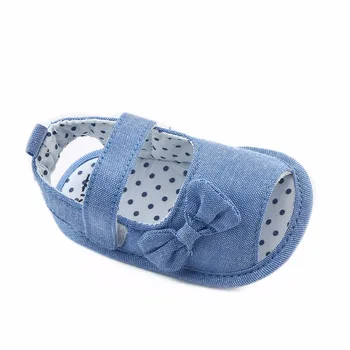 

First walker girl Summer Soft bottom baby moccains comfortable blue bowknot princess shoes 0-12M Newborn