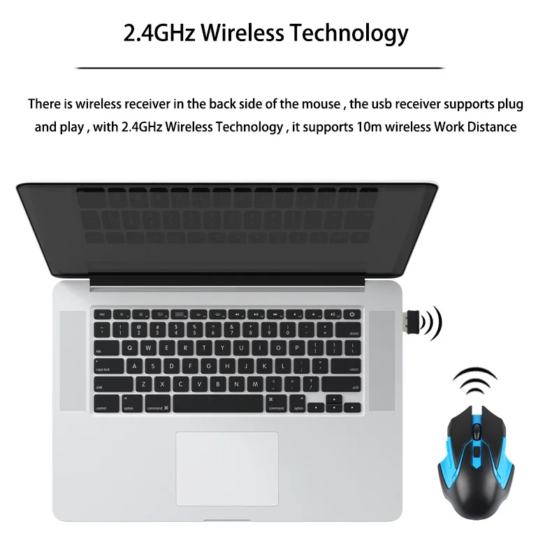 Хорошо беспроводная Беспроводной 2,4 ГГц оптическая мышь Мыши для портативных ПК беспроводной USB-приемник 4 цвета 1600 Точек на дюйм