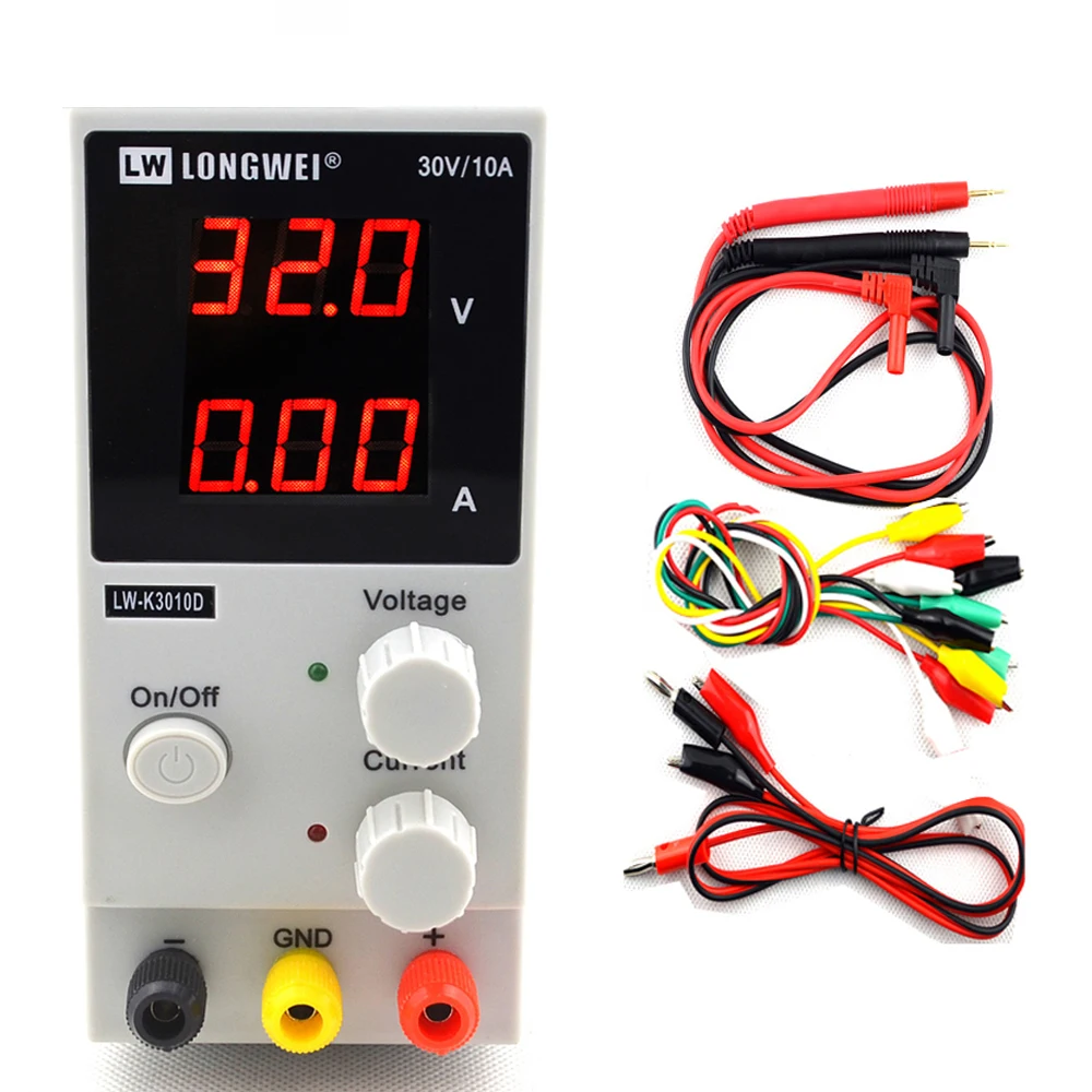 Skup Mini regulowany cyfrowy zasilacz DC 30V 10A laboratorium przełączanie zasilania 110 v 220 v K3010D laptop telefon naprawa Rework