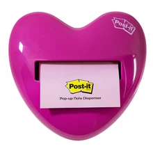 3M post it 76mm*76mm Removable Sticky Heart shaped Shaped Dispenser combo notes Office Supply Stationery HD 330