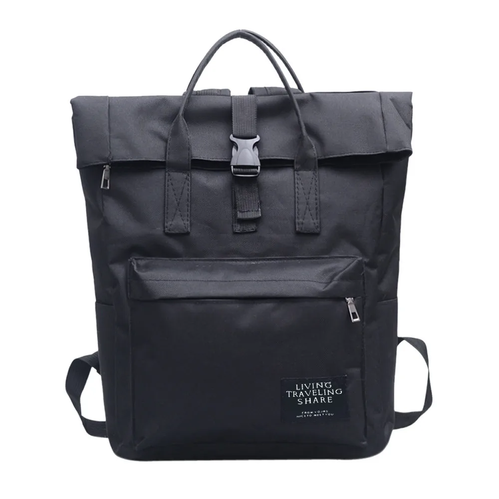 

OCARDIAN Woman packet School Bag Satchel Tote Backpack Fashion Women Pure Color Nlyon Shoulder dropship 19M22