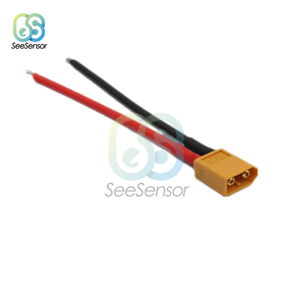 2 шт. разъём для аккумулятора XT60 с силиконовым соединением 14 AWG 10 см|Соединители| |