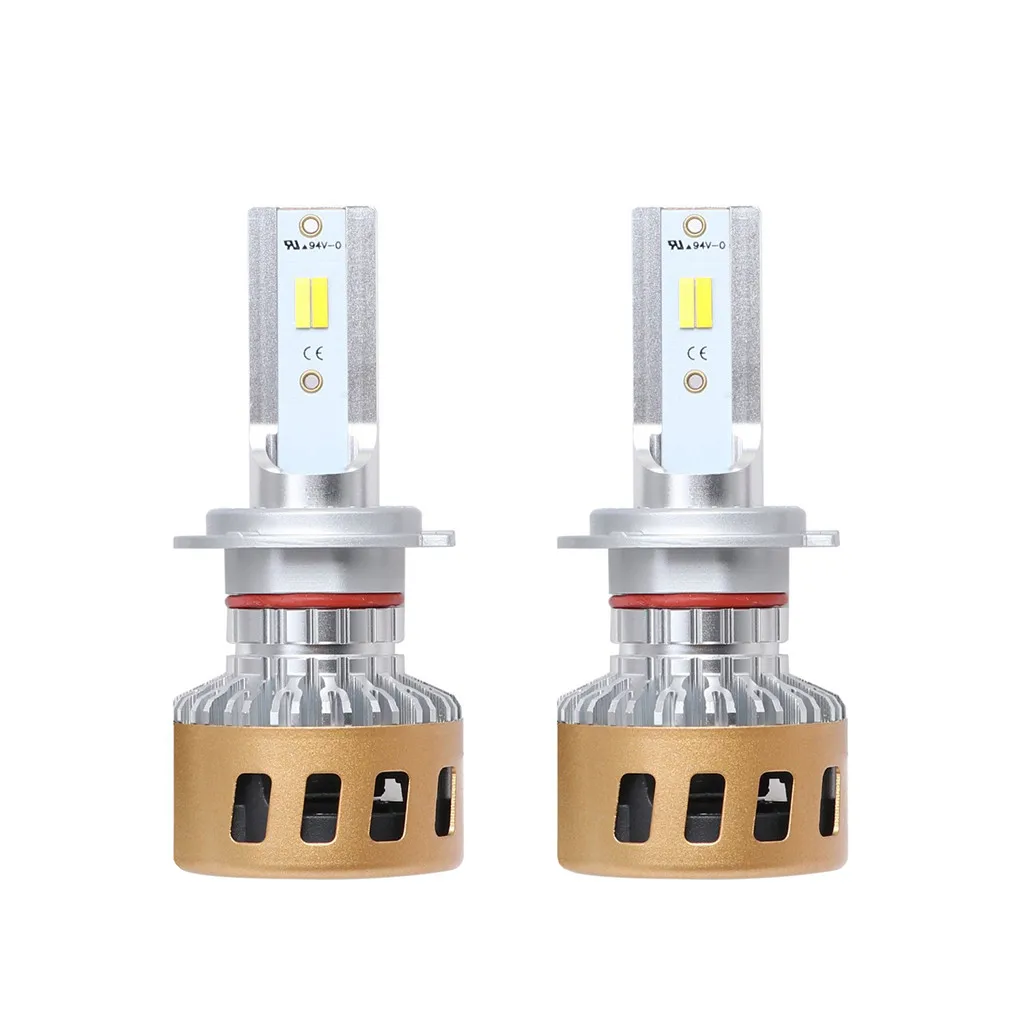 

CARPRIE New 1Pairs H7 LED Headlight Bulb Conversion Kit Car Beam Driving Yellow Work Lamp 6000K 36W 4000Lumen Per Lamp 904103