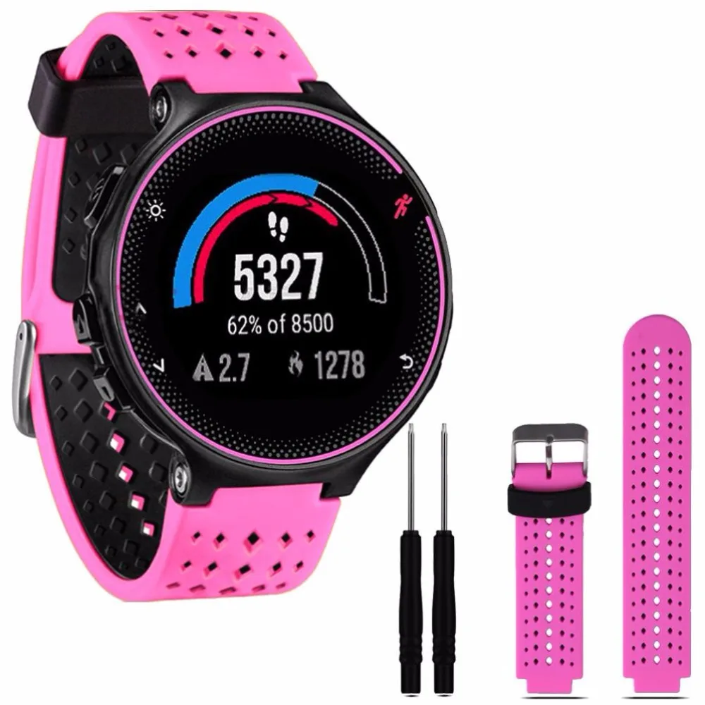 8 видов цветов Силиконовые замена часы ремешок для Garmin Forerunner 230/235/220/620/630/735 часы открытый Спорт Watchstrap