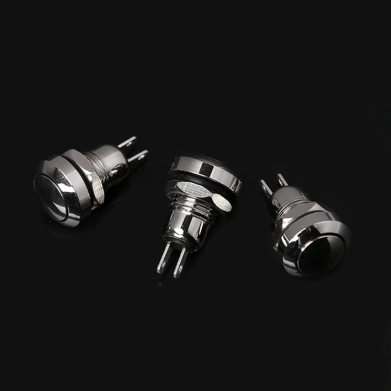 

5 Pcs 8mm Metal Momentary 1NO 2 Pin Mini Push Button Switch 3A/250V AC