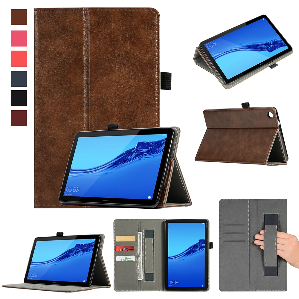

Retro Leathe Case for Huawei MediaPad M5 Lite 8.0 2019 Tablet Flip Case Hand Holder Stand Cover for Honor Tab 5 JDN2-AL00HN/W09
