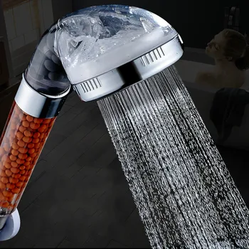 

New Healthy Negative Ion 3 Function Adjustable Jetting Shower Head Bathroom High Pressure Saving Anion Filter SPA Shower Heads