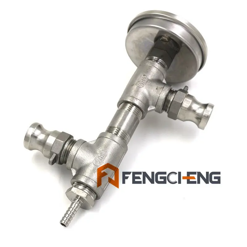 

Stainless in-line Oxygenation Assembly, Kegging Homebrew, 2.0 Micron Oxygenation Stone, 1.2"MPT X 1/2"Barb Fittings
