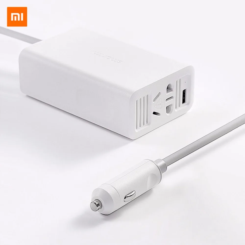 

Xiaomi Mijia SMARTMI 100W Portable Car Power Inverter Converter DC 12V to AC 220V with 5V/2.4A USB Ports Car Charger Socket