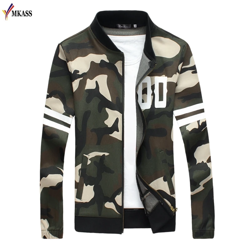 2017 Mens Bomber Jacket Men Autumn Winter Camouflage Army Pilot  Biker Jackets For Men
