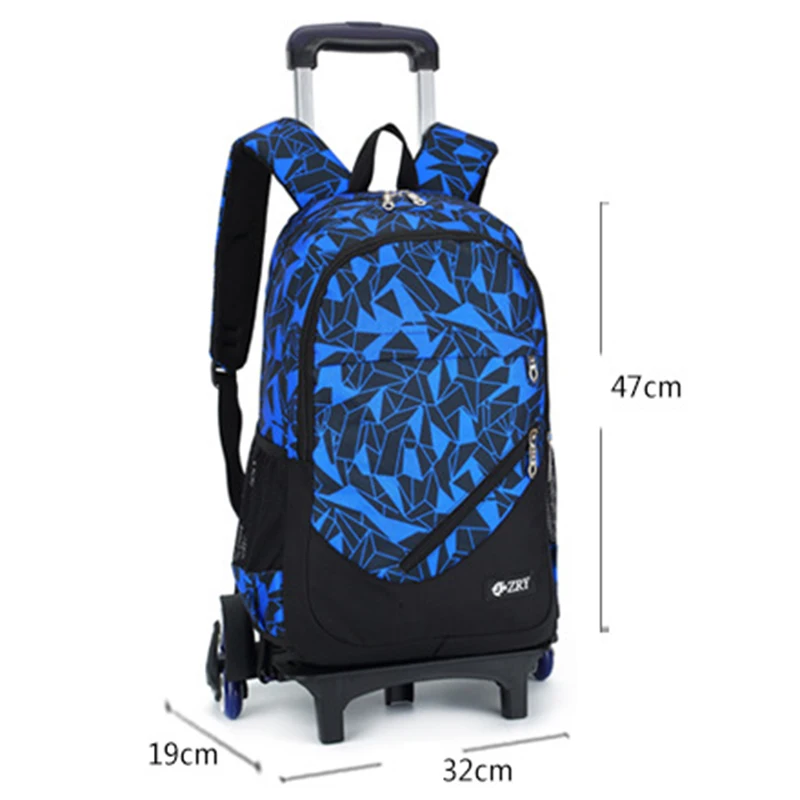 ZIRANYU рюкзак последние съемные детские школьные сумки с 2/6 колесами Лестницы Детские Мальчики Девочки Тележка школьный багаж книга сумки