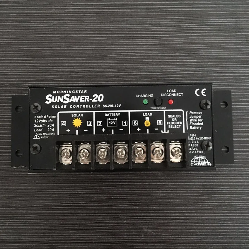 

Free Shipping Prostar Sunsaver 20A 12V Morningstar Solar Charge Controller SS-20A PV Solar Charger Controller