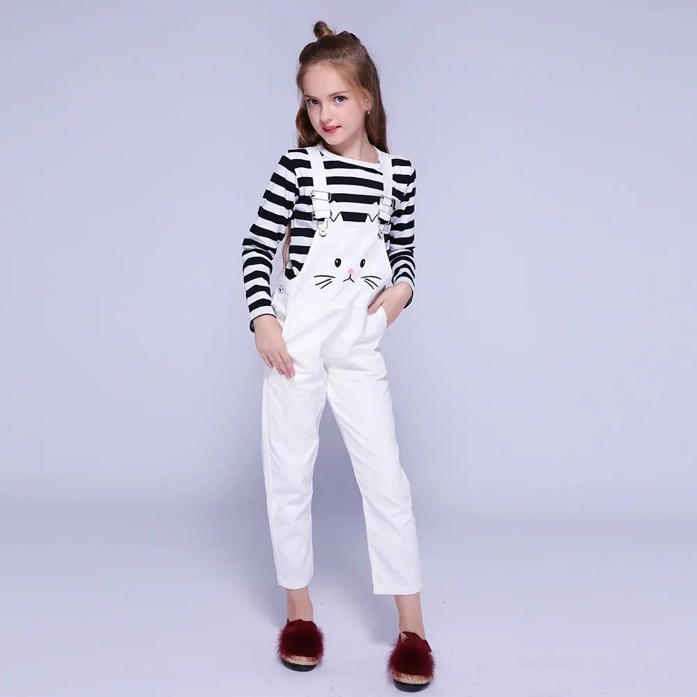Kseniya kids/комплекты одежды для девочек; сезон осень-зима; детская футболка с длинными рукавами+ комбинезон; комплект из 2 предметов; Одежда для девочек