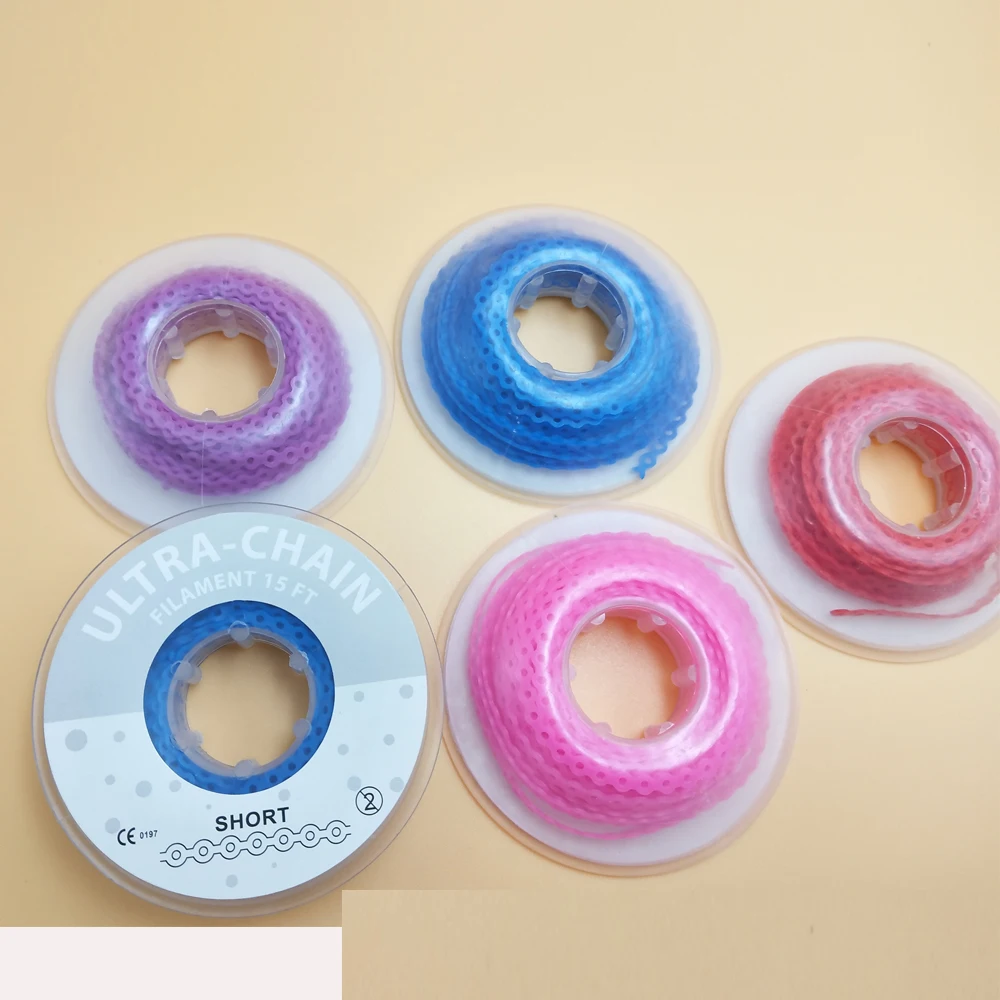 

6 Sets Teeth Braces Mini Roth Brackets Dental Ortodoncia Power Chain For Orthondonic Instrument