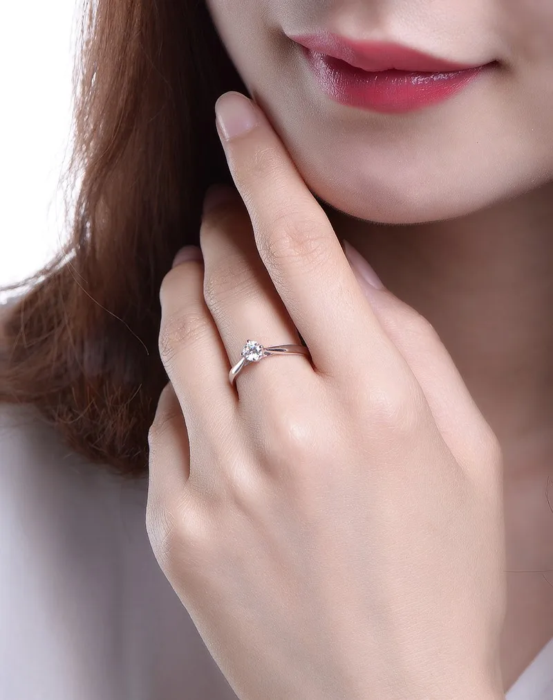 ZOCAI Новое дизайнерское кольцо 0,30 CT/0,4 CT/0,5 CT сертифицированные, подлинные обручальные кольца с настоящим бриллиантом, Платиновое кольцо с бриллиантом Pt950 W00215