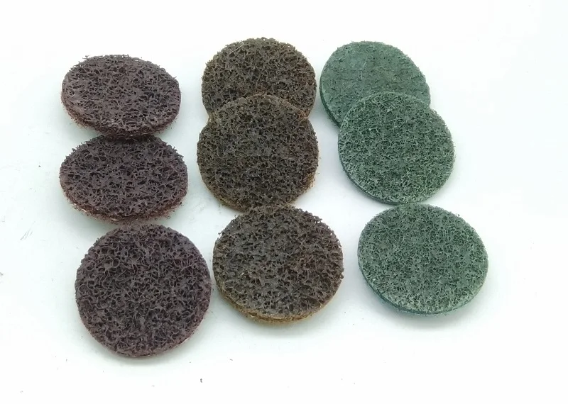 New 10Pcs 2" Coarse to Fine Scotch Brite Roloc Sanding Disc Nylon Scour