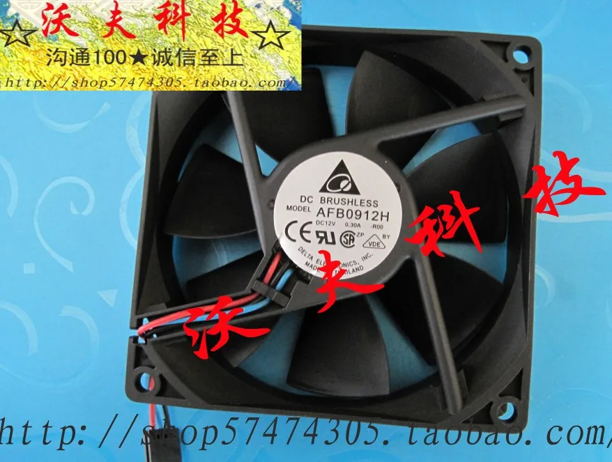 

For Original delta 9225 3 line 12v 0.3a dual ball computer cpu case fan afb0912h-r00 cooling fan