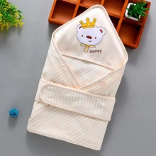 Осень-Зима Новое Детское Хлопковое одеяло для новорожденных милый простынь ультрамягкое одеяло для детей 0-3 м 90x90 см