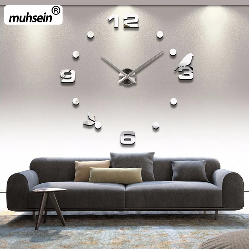 Muhsein 2017 New Modem font b Clocks b font DIY Black Cat Bird font b Quartz