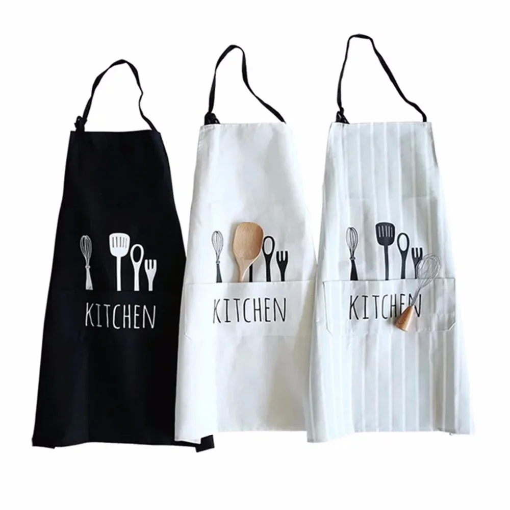 Ajustable cocinero Cocina Catering Delantal con bolsillo de algodón cubierta Halter babero Delantal Cocina para hombre mujer