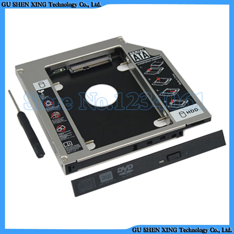 12.7 мм 2.5 &quotSATA Алюминий 2nd жесткий диск SSD HDD Caddy залив адаптер для Samsung r522h R522 r520h r520